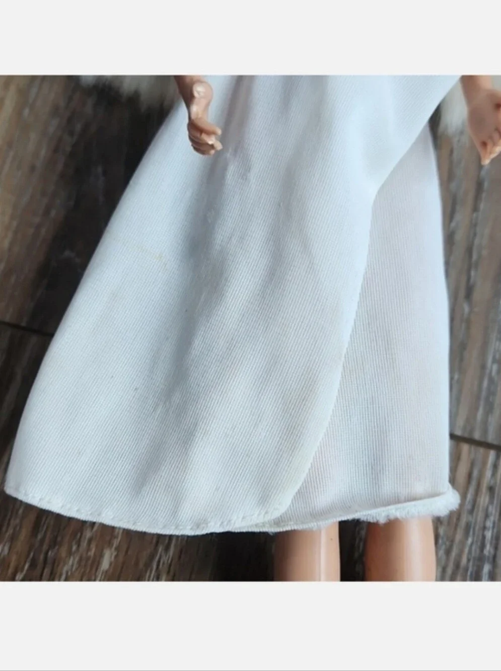 Vintage Barbie White Rainbow Stripe Dress